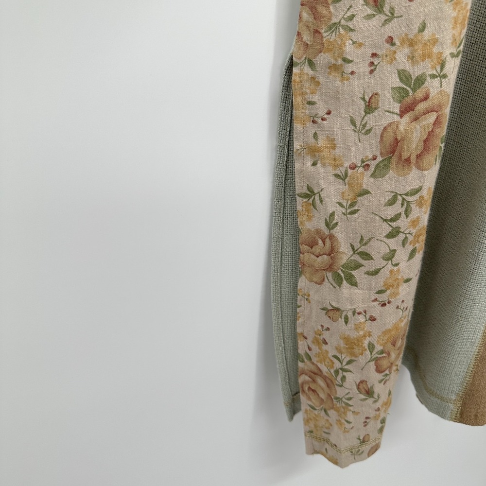 Vintage Spencer Alexis Jacket Pant‎ Set 2X Linen Blend Lagenlook Patchwork USA - Picture 10 of 16